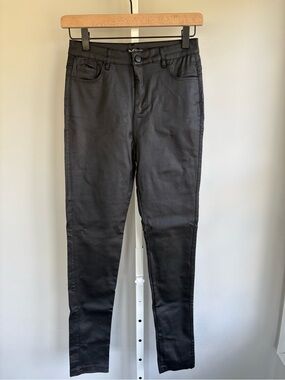 Appelroth Coated Denim Skinny Jeans Black High Rise Size XS